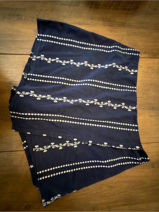Honey Belle Dresses & Skirts - Honey Belle Navy Skirt with White Embroidered Stripes